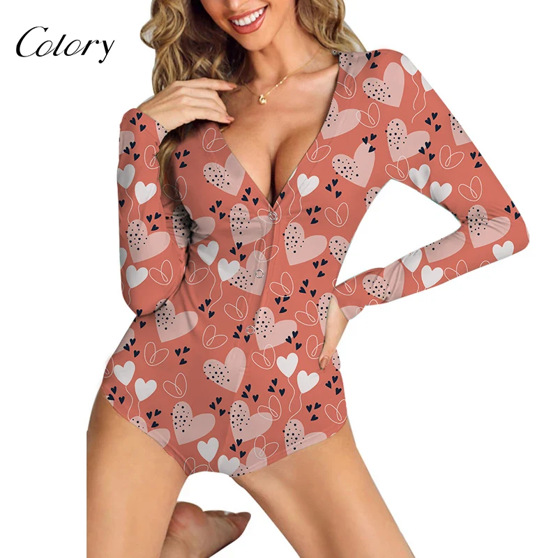 

Colory Soft Long Sleeve High Elastic Holiday Girl Pajamas Plus Size, Picture shows