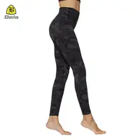 

High waisted yoga clothes black camo leggings women