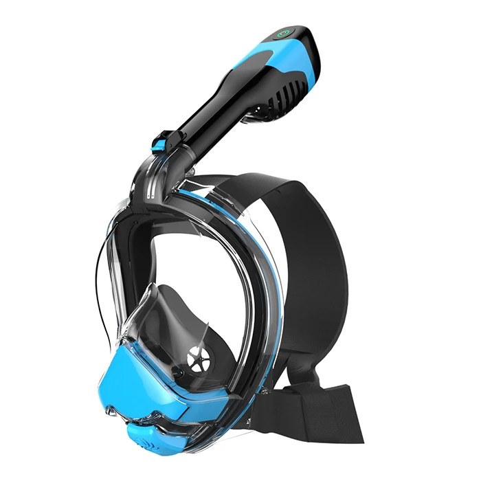 

The world First Real CO2 Reducing Safety Breath System Diving Snorkel Mask Full Face Snorkel Mask for Adults, Black/blue/pink/green/light blue