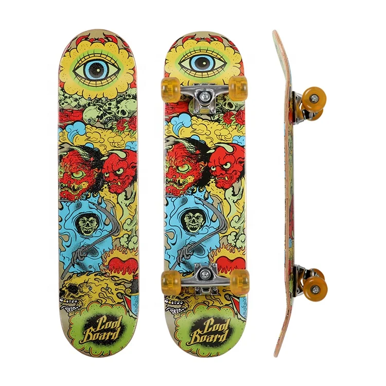 

Top Quality Chinese Maple With Full Color Graphic Printed Complete Skateboard
