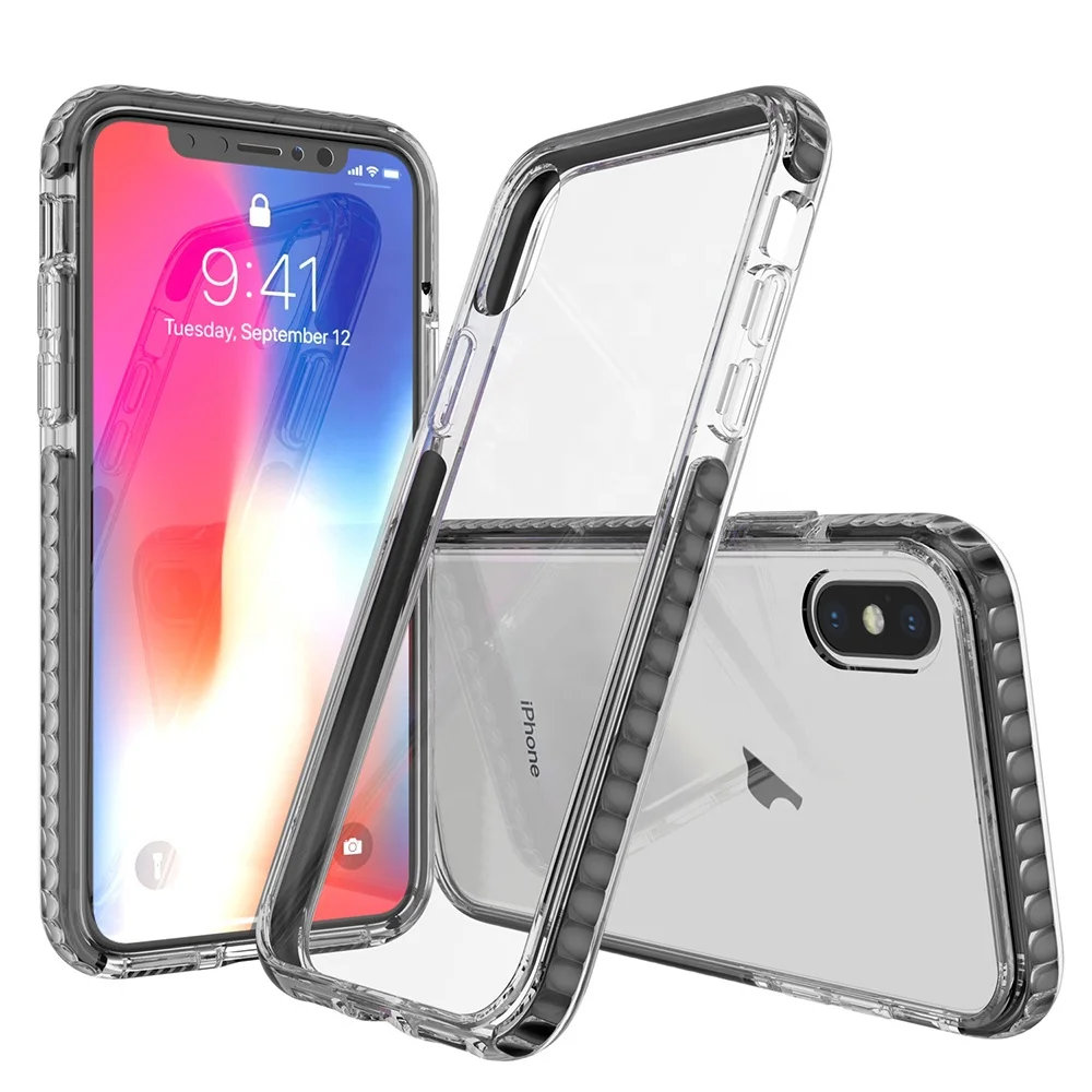 

Military Grade Drop Test Shockproof Phone Case PC TPU and TPE Impact phone case for iphone X