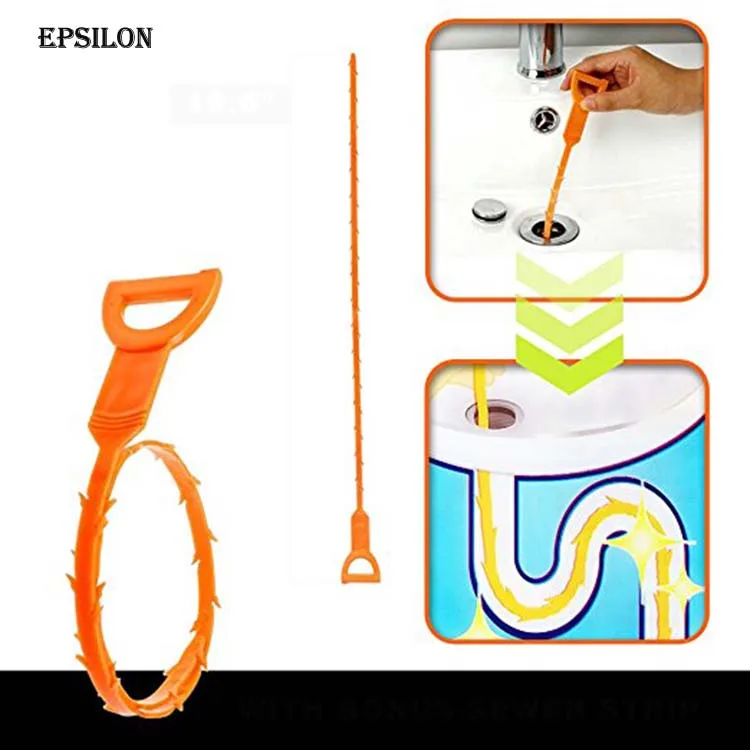 Epsilon Snake Drain Weasel Hair Clog Tool Starter Kit For Drain Cleaning Household Cleaning