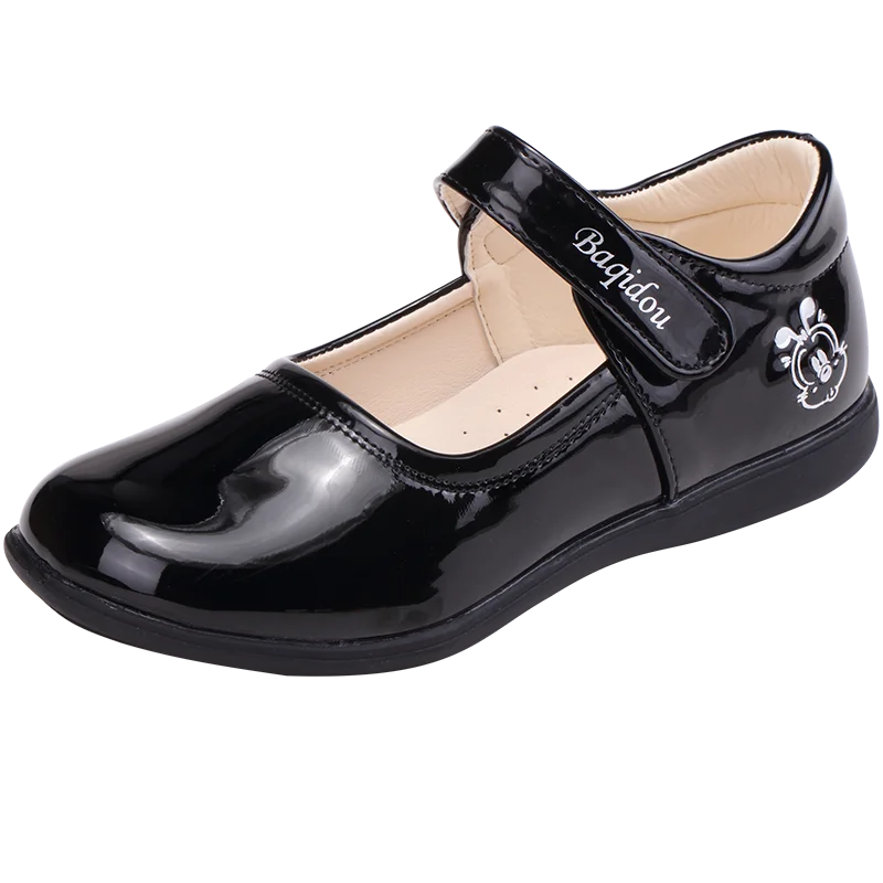 

High-quality materials simple paste school performance comfortable dancing cute flat shoes, Black