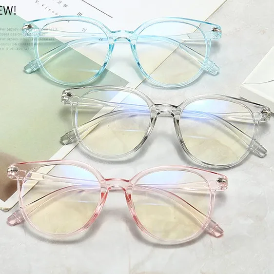 

Fashion anti blue light trendy round jelly color retro optical frame wholesale women eyewear men eyeglasses design eye glasses