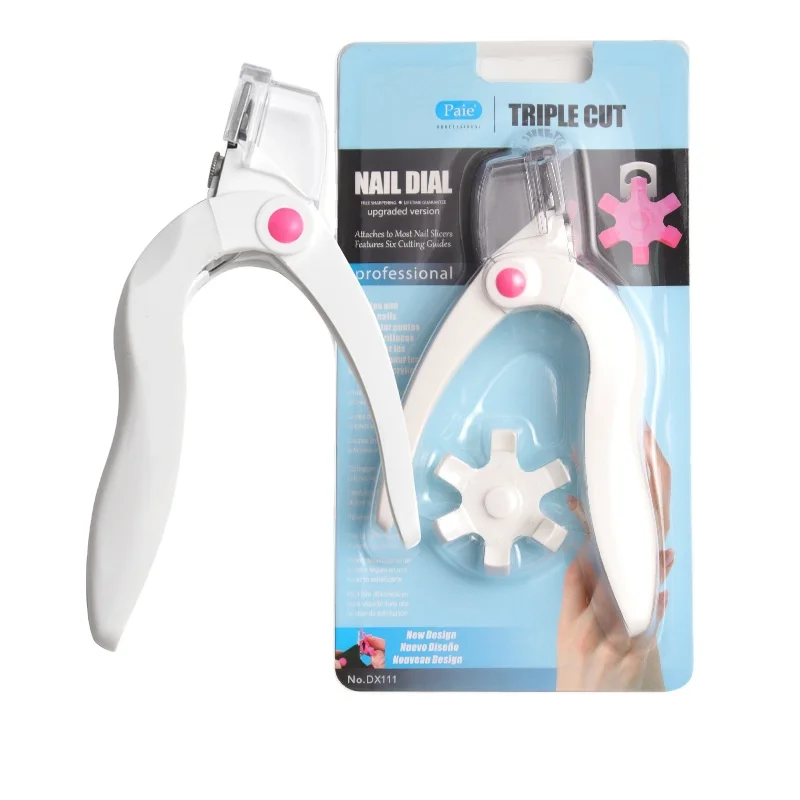

Acrylic Gel False Tips Frence U Shape Trimmer Manicure Tool 3 Styles Cutting Ways Triple Cut Nail Edge Clipper, White,pink