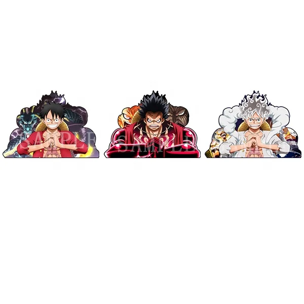 

Newest Designs Anime 3D Motion Car Stickers 3D Lenticular Waterproof Luffy Gear 3changing Stickers for Car Laptop