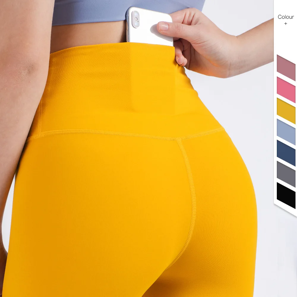 

High Waist Out Pocket Yoga Pants Tummy Control Workout Running 4 Way Stretch Yoga Pants Leggings