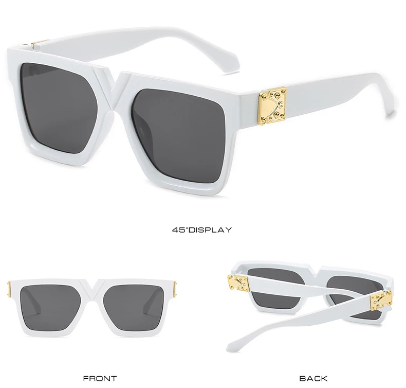 

2021 new style luxury big frame sunglasses brand designer fashion trendy vintage woman sunglasses