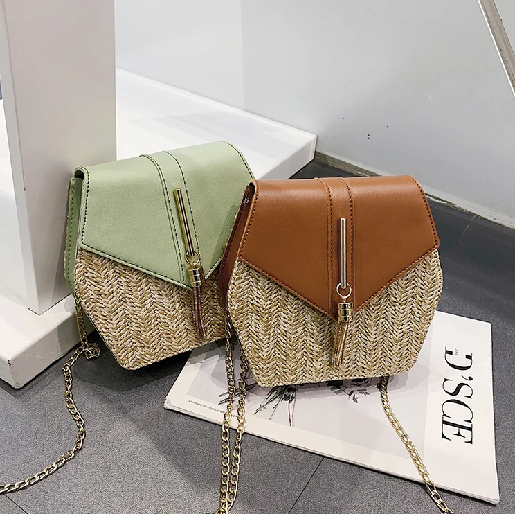 

Bags Women 2019 New Fashion Straw Bag Woven Women's Bag, 4 color