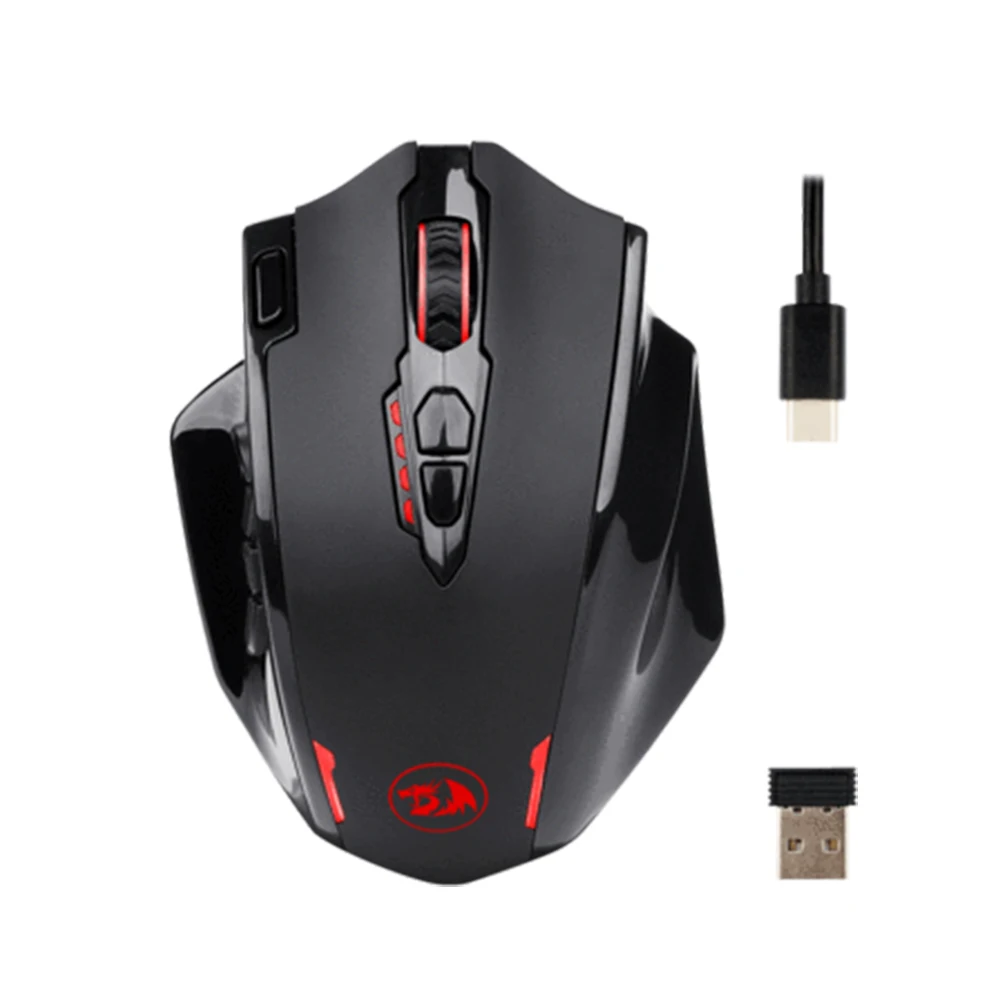 

Redragon M913 2.4G Wireless Gaming Mouse 16000 DPI RGB Gaming Mouse With 16 Programmable Buttons, Black