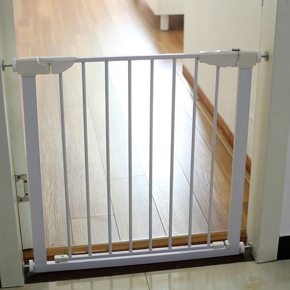 

Multifunction Adjustable Child Isolating Barrier Baby Safety Gate, White,black