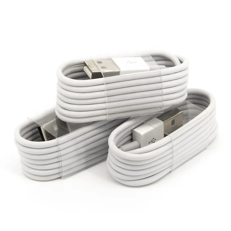 

wholelesa Hot Selling Cellphone Accessories 1m USB Data Cable for iPhone wire Charger, White