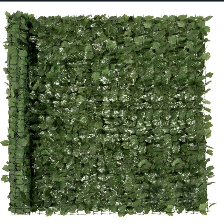 

Wholesale artificial fence screen privacy ivy leaf hedge fence for Vertical Wall Garden Decoration, Green