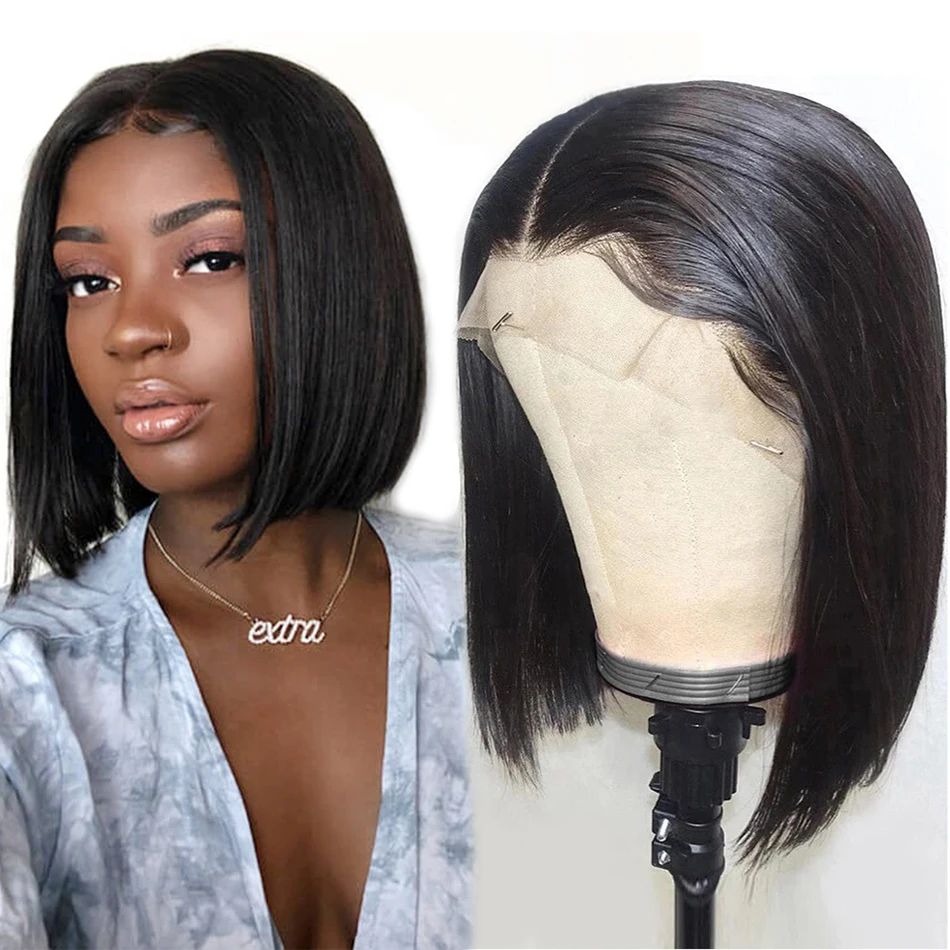 

Factory Wholesale Glueless Wig Transparent HD 13*4 Lace Frontal Short Bob Wig 13*6 Lace Front Human Hair Wigs for Black Women