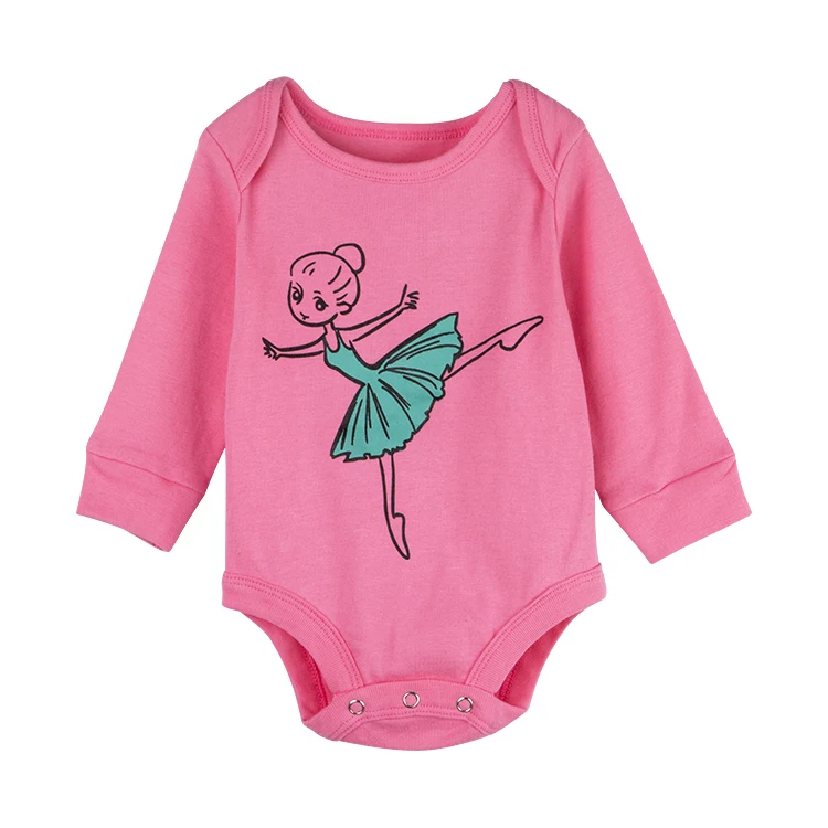 

wholesale long sleeve 100% cotton newborn baby girl clothes baby romper body suit for baby girl, Picture
