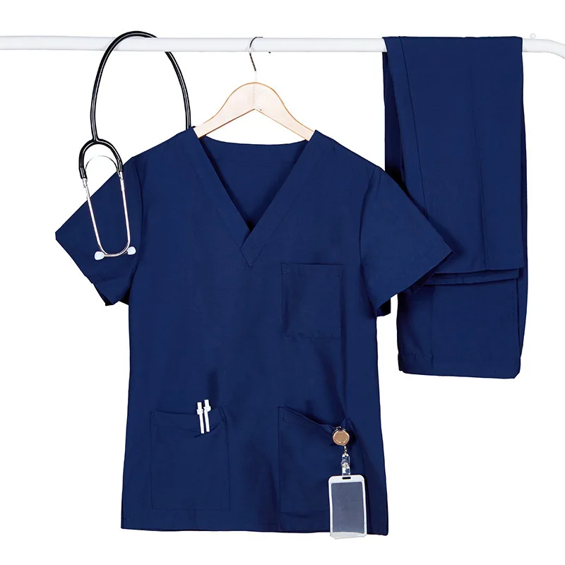 

Medical Work Clothing Oral Pet Hospital Nurse Doctor Scrub Top Pants Two-piece Overalls, Refer to photos or according to your requirements