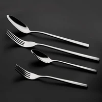 

6pcs mirror polished laser metal bulk fork elegant Stainless steel cutlery flatware Spoon silverware set