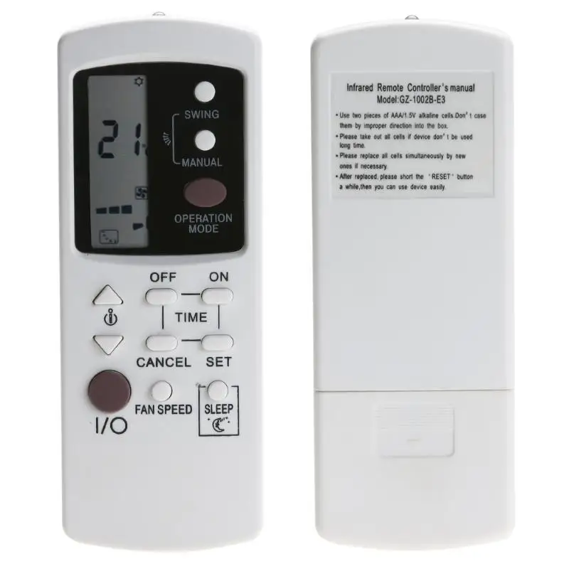 

free sample for galanz air conditioner remote control GZ-1002B-E1 Compatible with GZ-1002B-E3 GZ-1002B-E1 have stock, Black