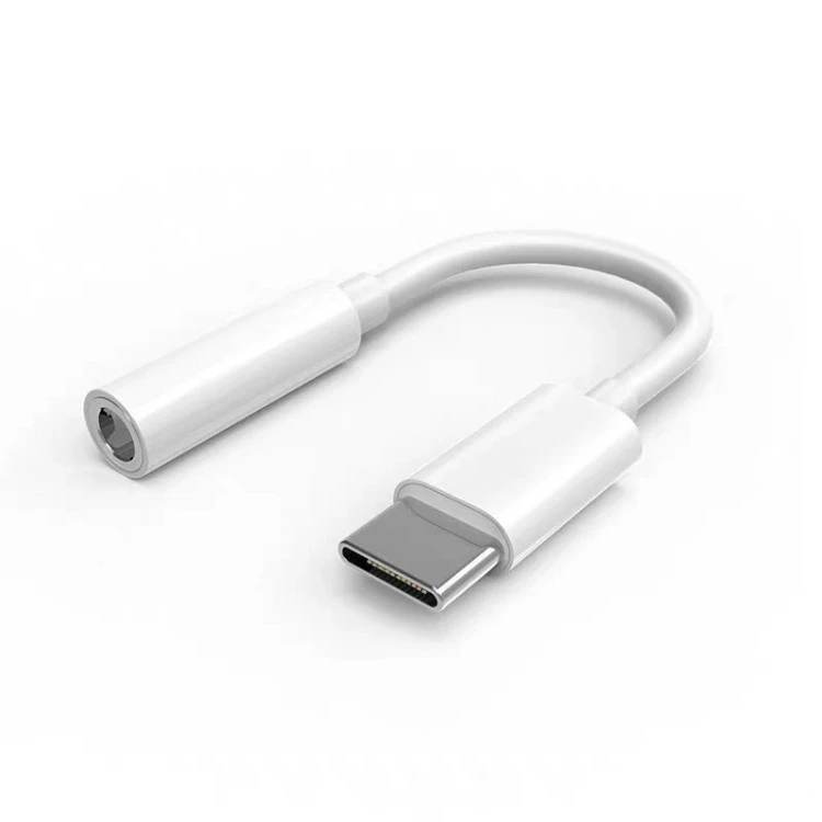 

type c to 3.5mm jack digital chip dac oneplus usb c Ip to 3.5mm audio adapter cable for Ip,for samsung, Black, white