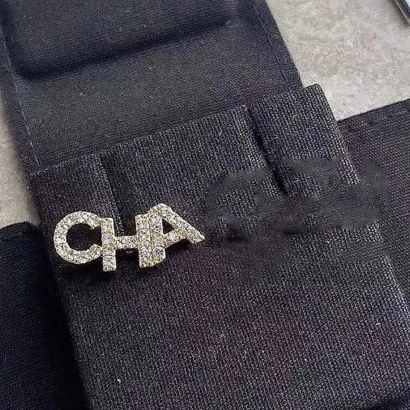 

Channel CC Earring Women Crystal G Stud Zircon Custom Jewelry Fashion Luxury Brand Statement Acrylic Designer Stud Earrings Gift