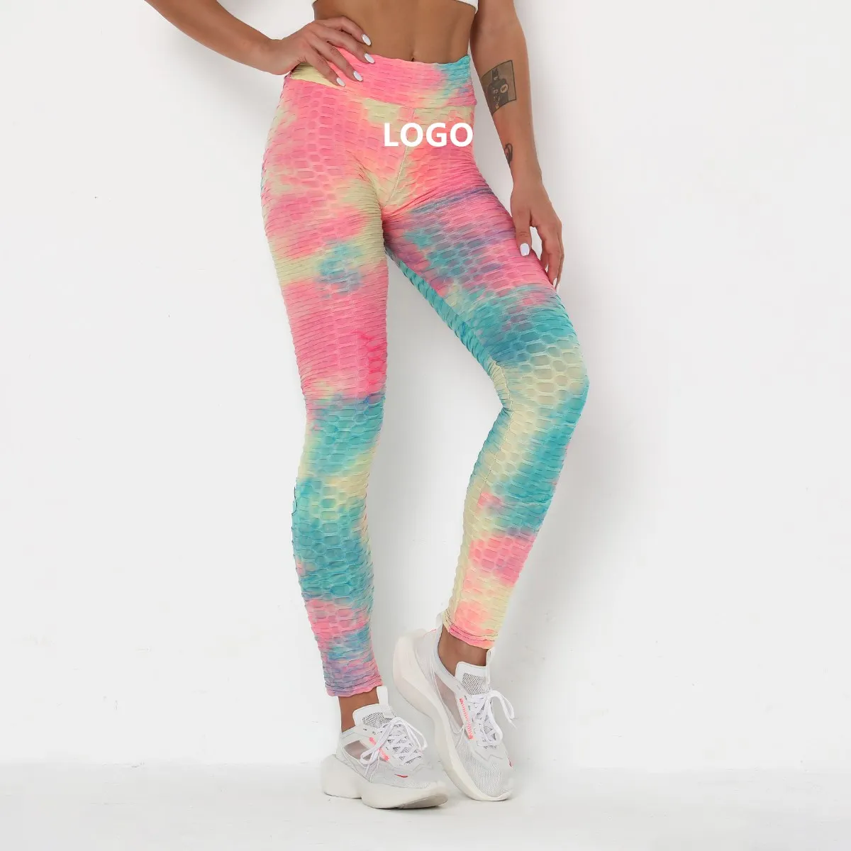 

Best Selling Custom Cotton Splicing Printed Yoga Pants Women Running Fitness Leggings, As picture