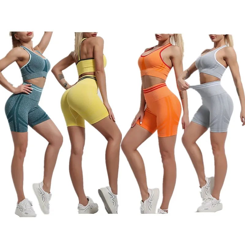 

3pcs/set Women Seamless Yoga Sets Fitness Sports Suits Gym Custom Logo Sportswear Crop Top Running Leggings Workout Pants