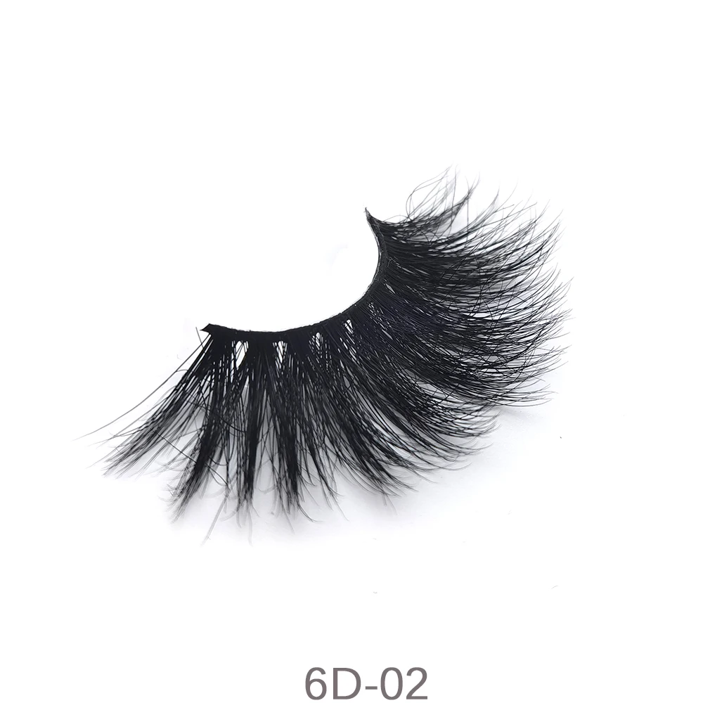 

professional vendor 25mm 6d 100% mink eyelashes extension with false eyelash packaging, Black