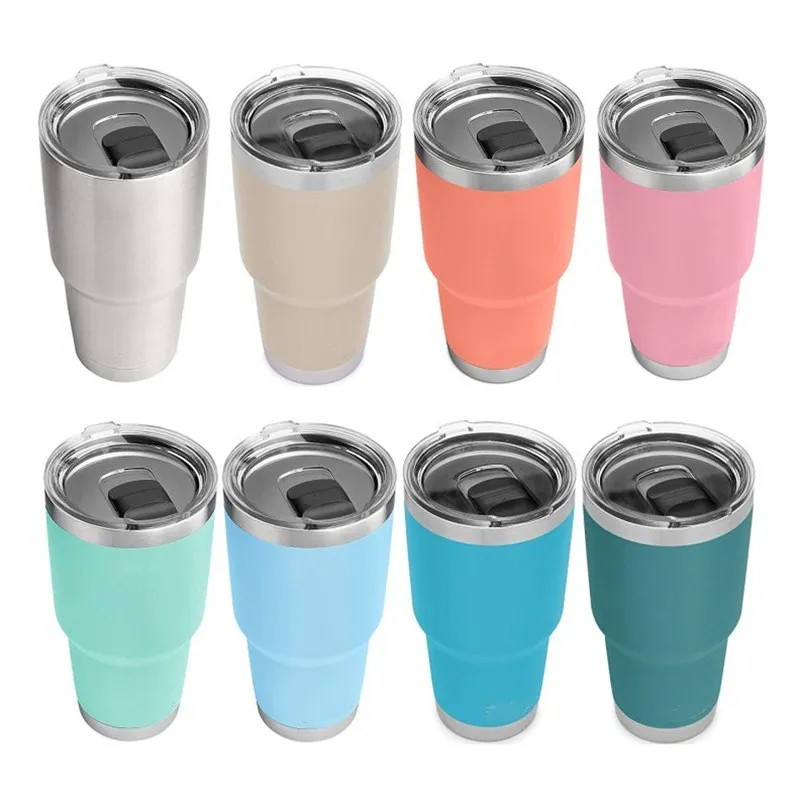 Wholesale Custom Logo Car Travel Coffee mug Beer Tumbler 20 oz 30 oz double wall Vacuum Insulated Stainless Steel tumbler
