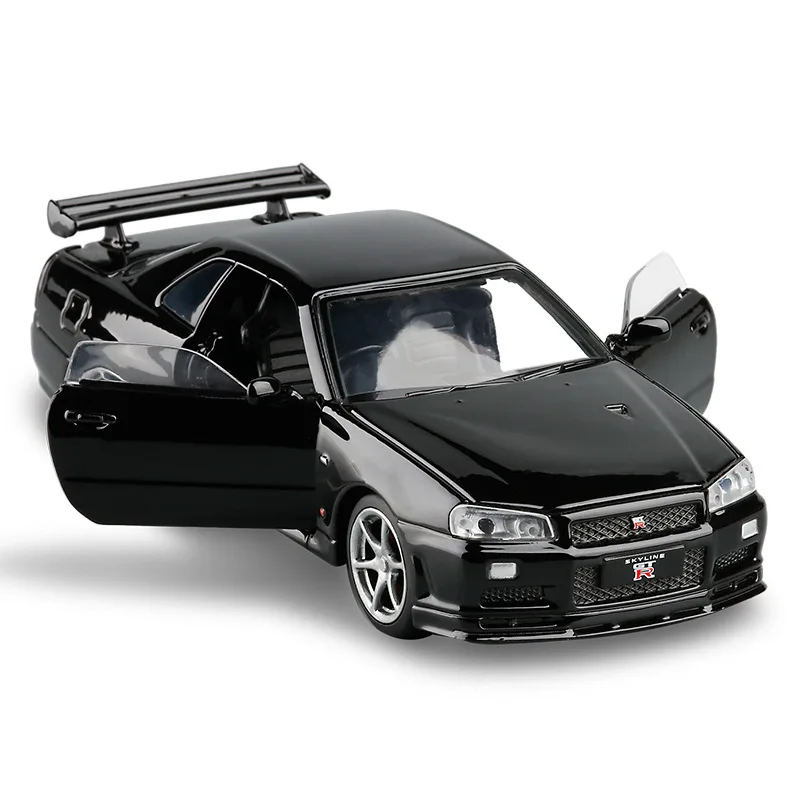 1:32 gtr r37天际线合金模型模拟模型玩具压铸模型日本跑车压铸玩具车