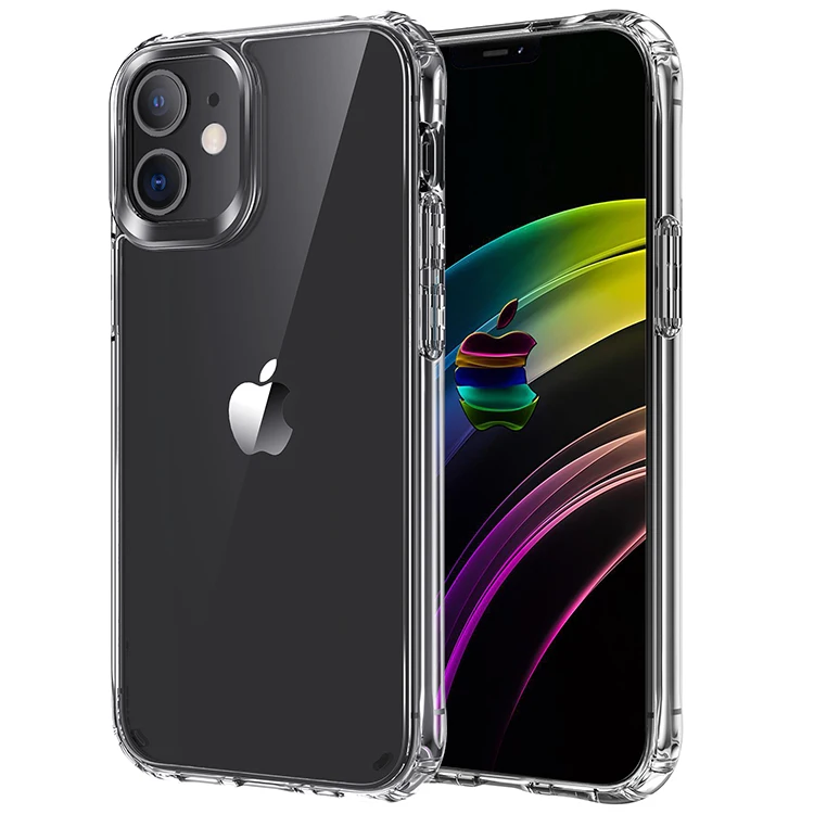 

Dual Clear Transparent Shockproof Cover for iphone 11 TPU Acrylic phone Case for iphone 12 13