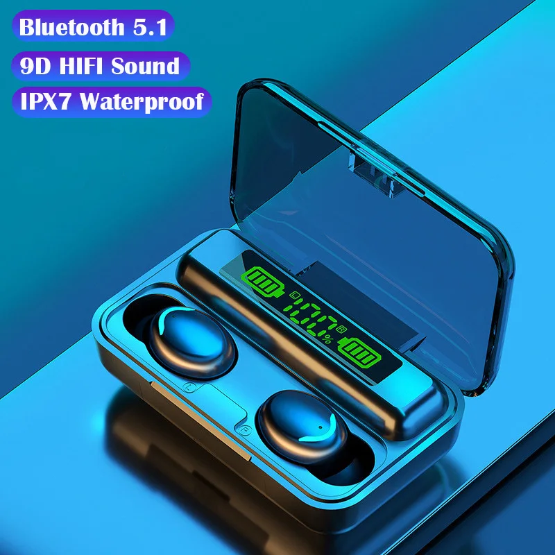 

F9-34 Tws Wireless Earphones Powerbank Power Lcd Display F9 Earbuds Wireless Headphones