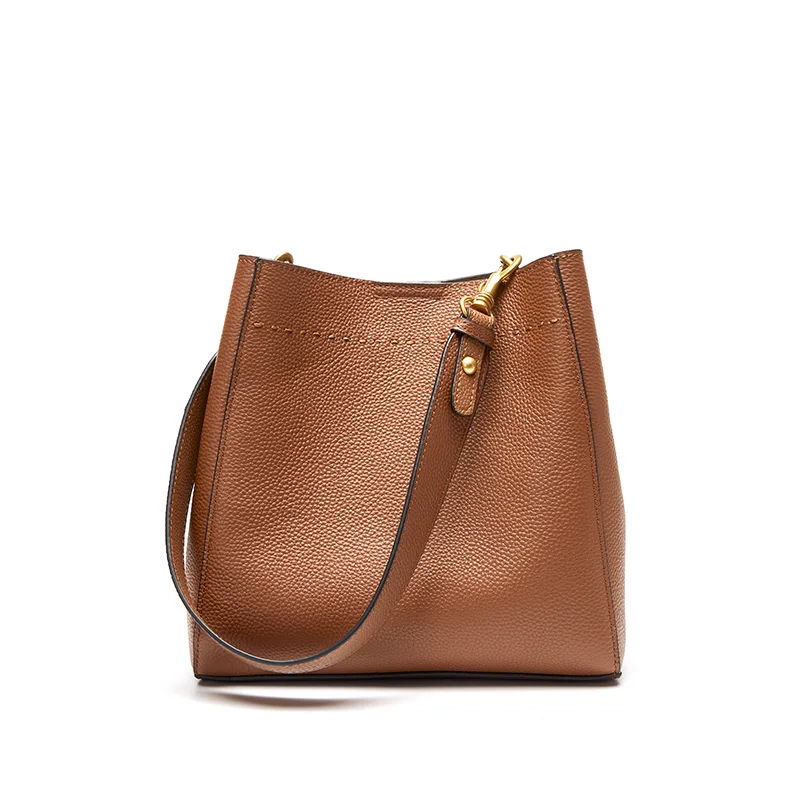 

Dongguan Factory Wholesale High Quality Casual Shoulder Bag Messenger Bag Real Cowhide Leather Handbag, Black, brown
