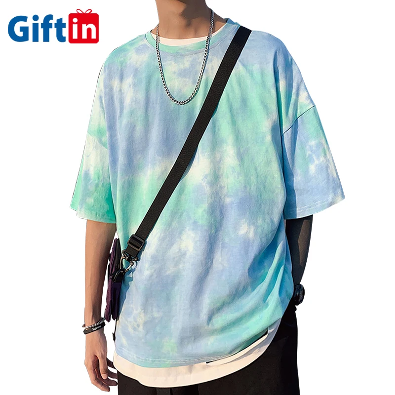 

Streetwear Tie Dye Shirt Tshirt Printing Custom T-shirt Tie Dye t Shirts Oversized