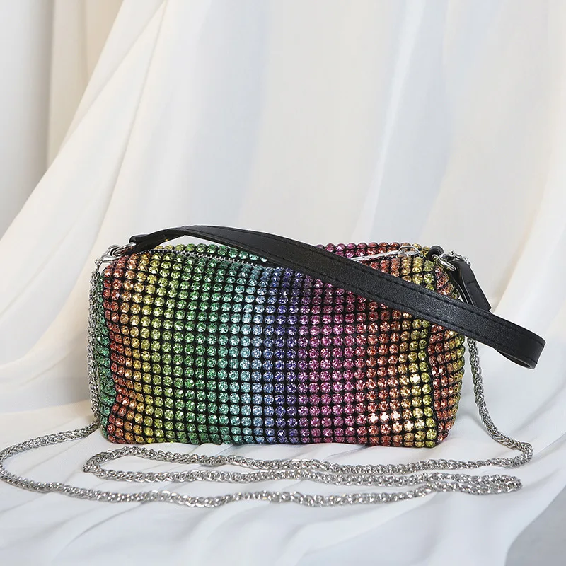 

2023New Rhinestone Handbag for Women Diamonds Shoulder Bag Purse Ladies Female Crossbody Bag shining diamond Colorful bags