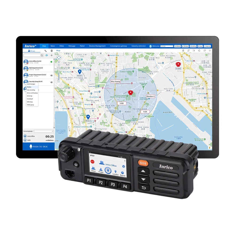 

INRICO TM-7 Newest GSM WCDMA Car Radio With Touch Screen Transceiver Network Vehicle Mouted Mobile Radio