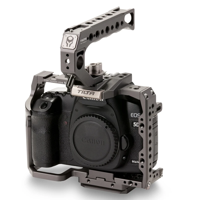 

Tiltaing TA-T47-A-G Camera Cage Kit With Top Handle Manfrotto Quick Release Plate for 5D and 7D Camera Series, Tilta gray