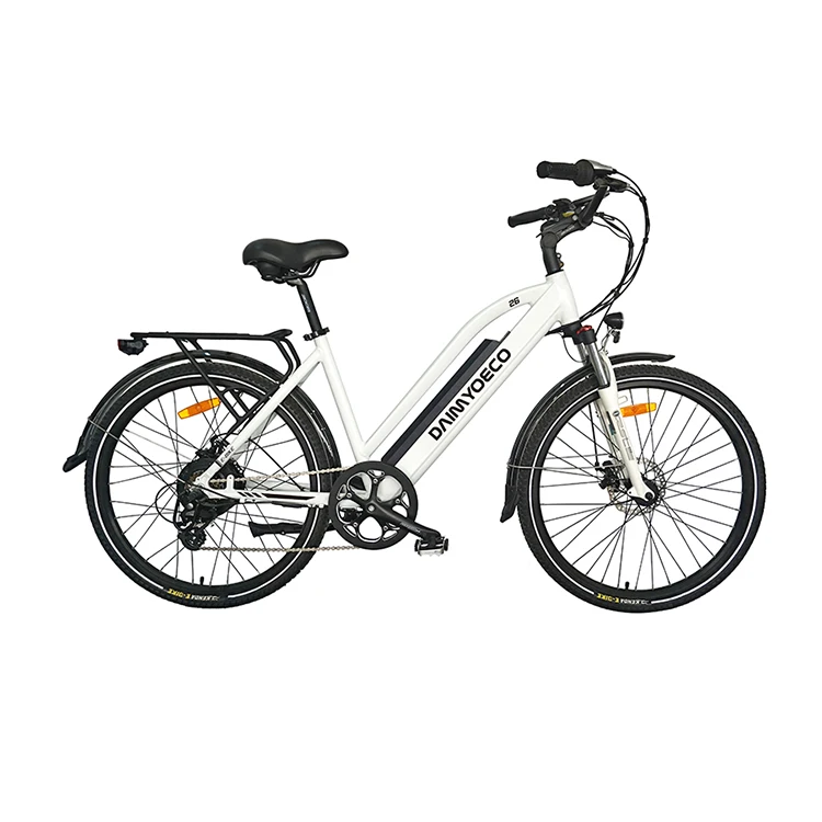 

8 speed electric bike 48v 350w lithium battery electric bicycle from china, White