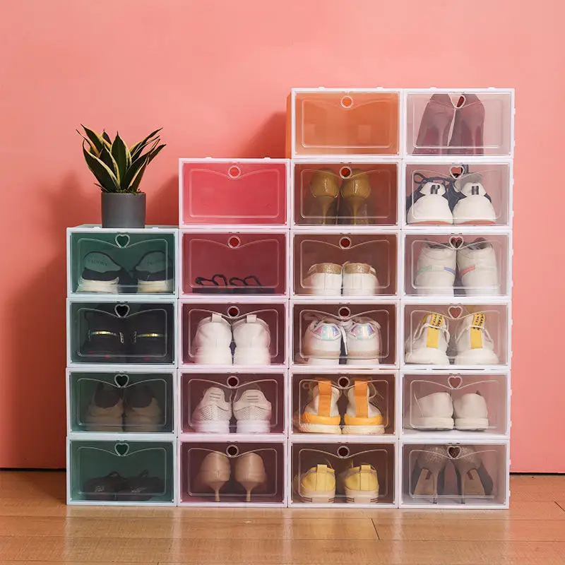 

Thickened Plastic Storage Sports Shoes Organizer Slippers Storage Box Flip Type Organizers Storage Shoe Rack Home