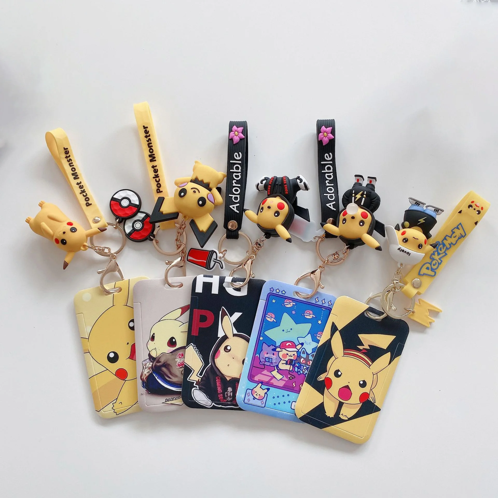 

Good quality anime logo ID card holder holder cute cartoon model short lanyard keychain, Cmyk