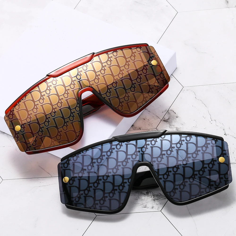 

Hot New Trendy Women Men Oversized Big Frames Letter Lens Sun Shades Sunglasses