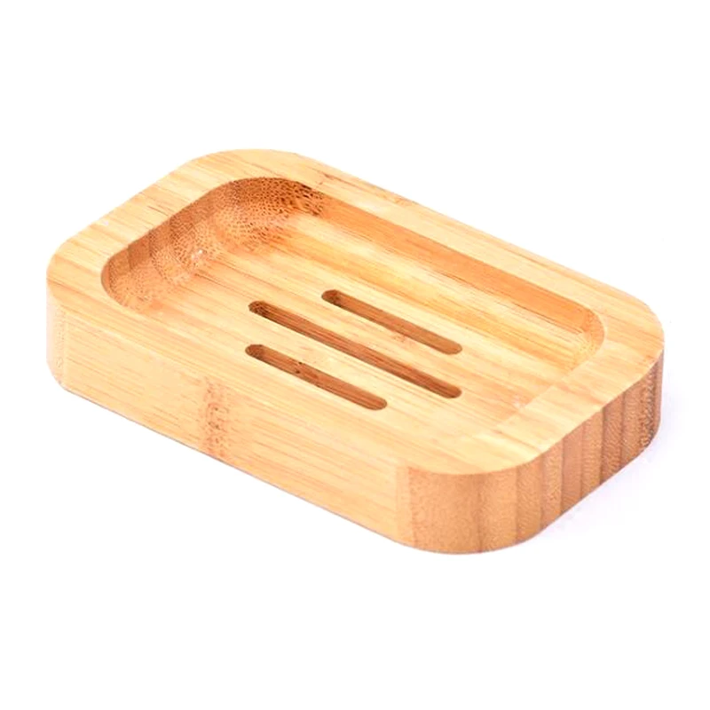 

Bamboo Soap Holder Soap Dish Box Eco Biodegradable Natural for Bath Shower with Lid Corner Travel Bamboo Material Embedded 10pcs