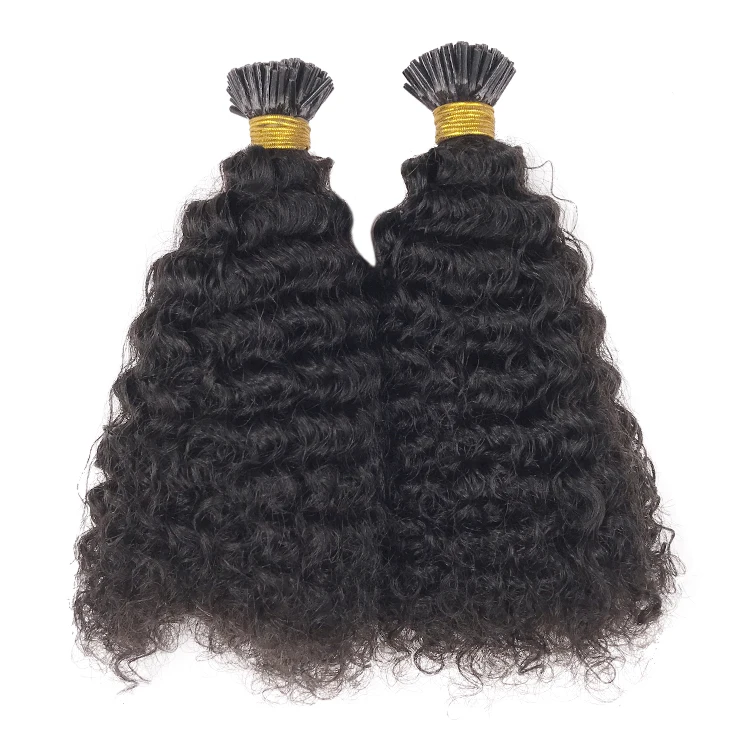

I Tip 100% Virgin Indian Remy Hair Extensions Natural Hair Extention I Tip kinky curly