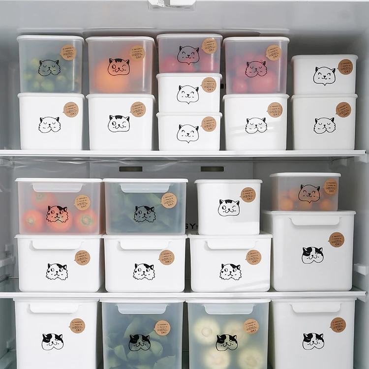 

food storage bento box airtight food storage box plastic, Grey beige and customized