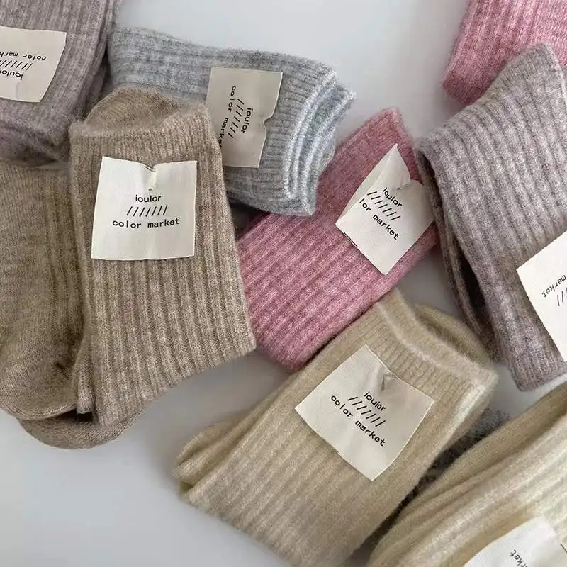

Wool socks wholesale ladies thickened cashmere in tube pile pile socks slouchy