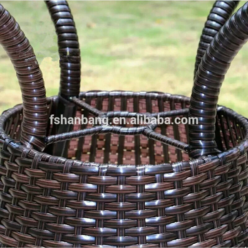 De Mimbre Pequeña De Plástico Pe Apoyada De Mimbre Al Aire Libre 60cm