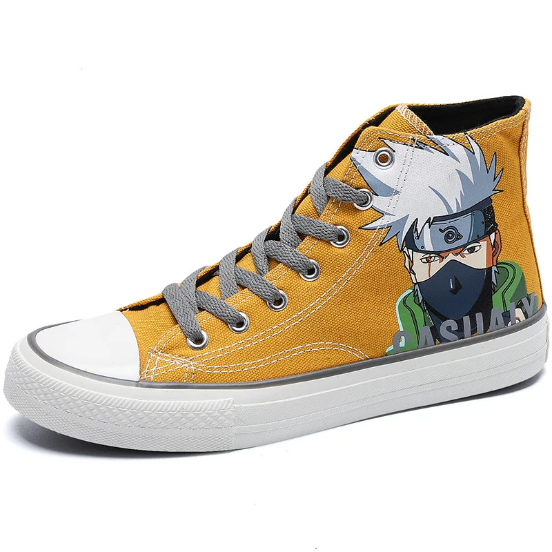 

2020 Naruto Men Canvas Shoes High Cut Flat Men Casual Shoes, Custom color