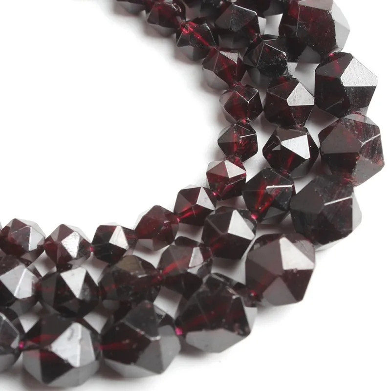 

Wholesale Fashion 6mm/8mm/10mm Faceted Loose Garnet Stone Beads For Jewelry Making