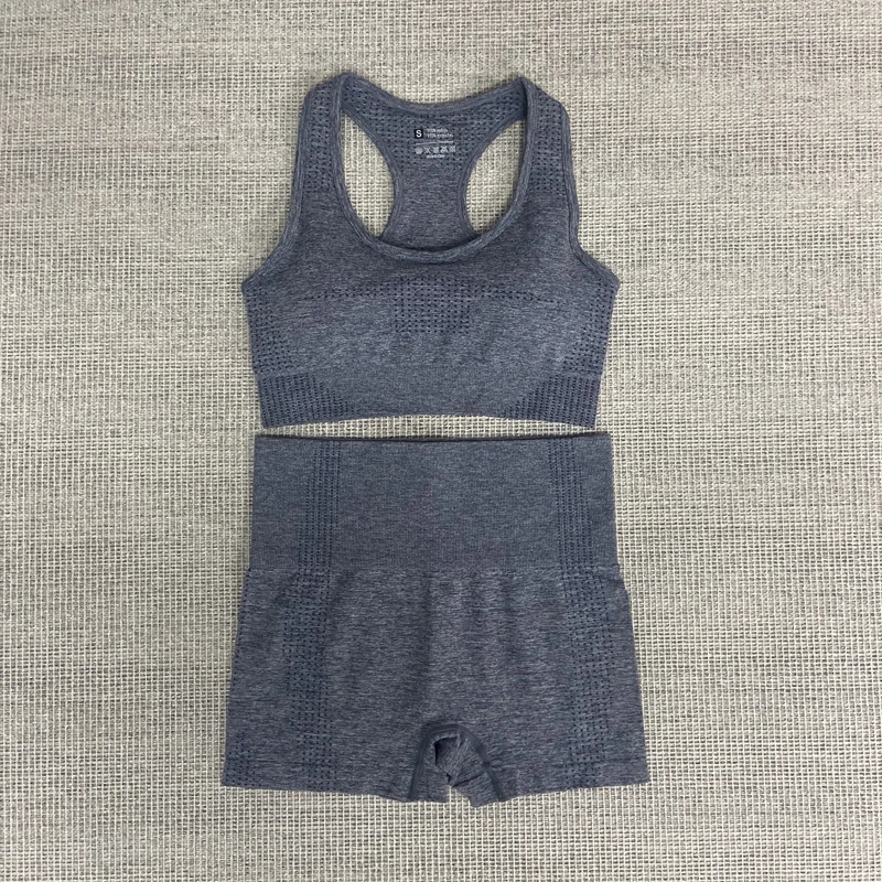 

Quick-drying Yoga Suit Sports Fitness Suit Spots Bra Shorts Breathable Womens Running Two-piece Set, 8 colors