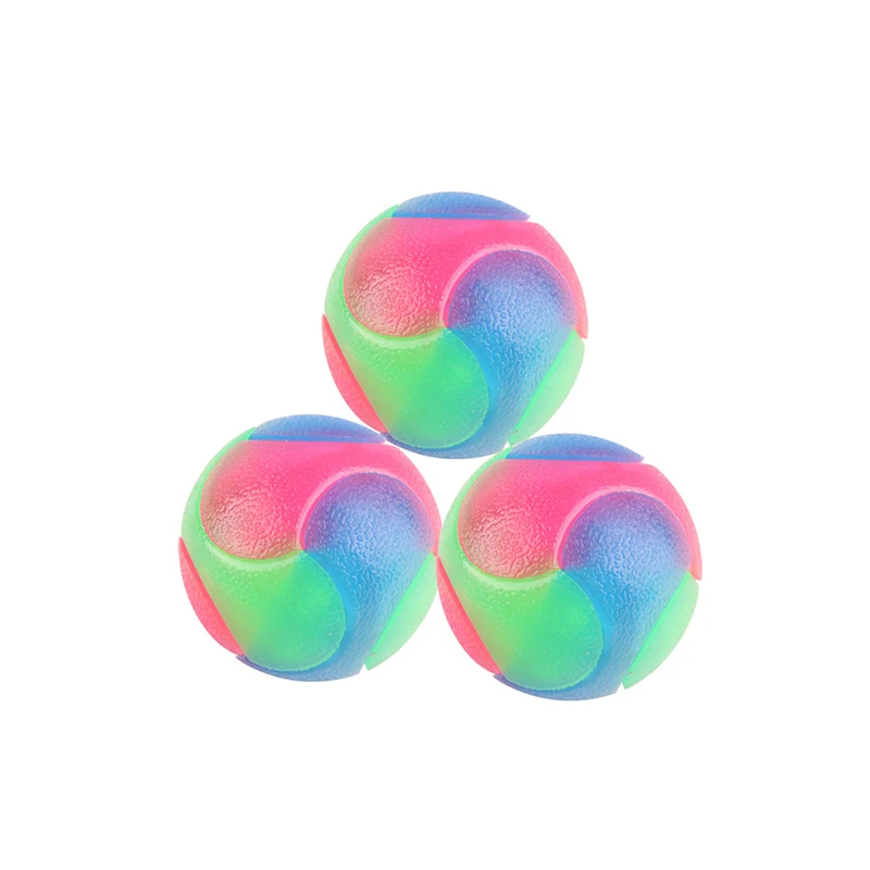 

Bite Resistant Glowing Elastic Ball Durable Flashing Molar Interactive Ball Pet Rubber Chew Toy For Cats Dogs, As shown