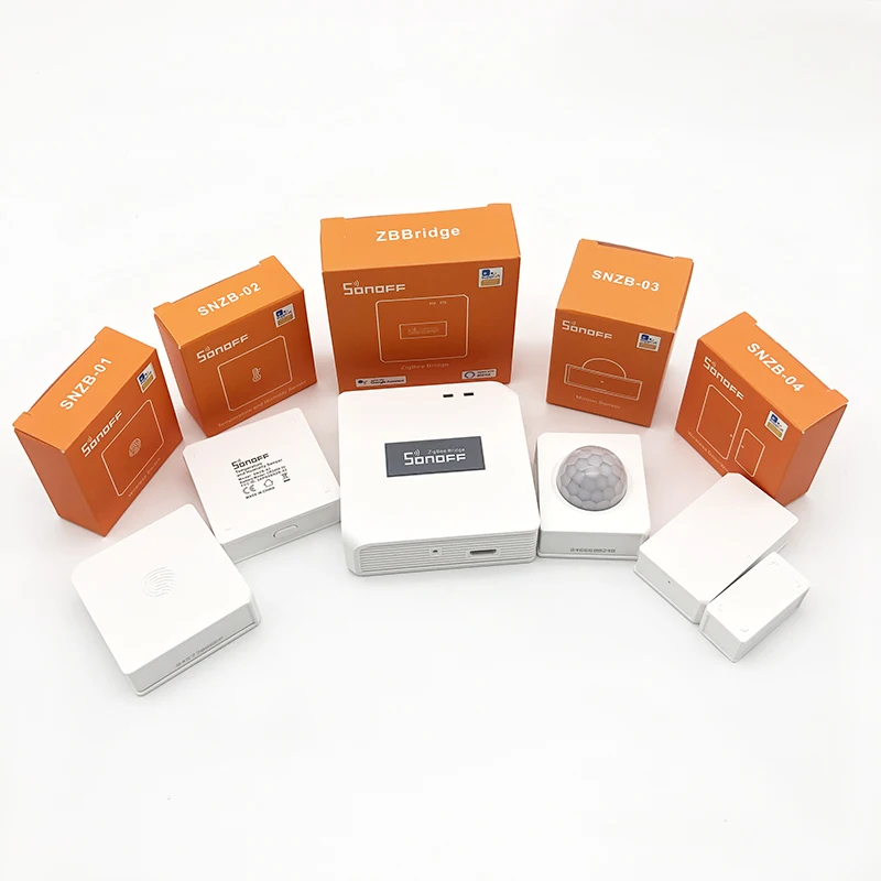 

SONOFF Zigbee Series Devices Zigbee Bridge / SNZB-01 / SNZB-02 / SNZB-03 / SNZB-04 For Smart Home, White